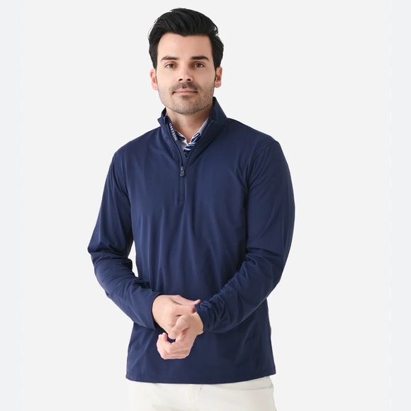 Greyson Other - Greyson Maltese Blue Tate Mock Neck Quarter-Zip